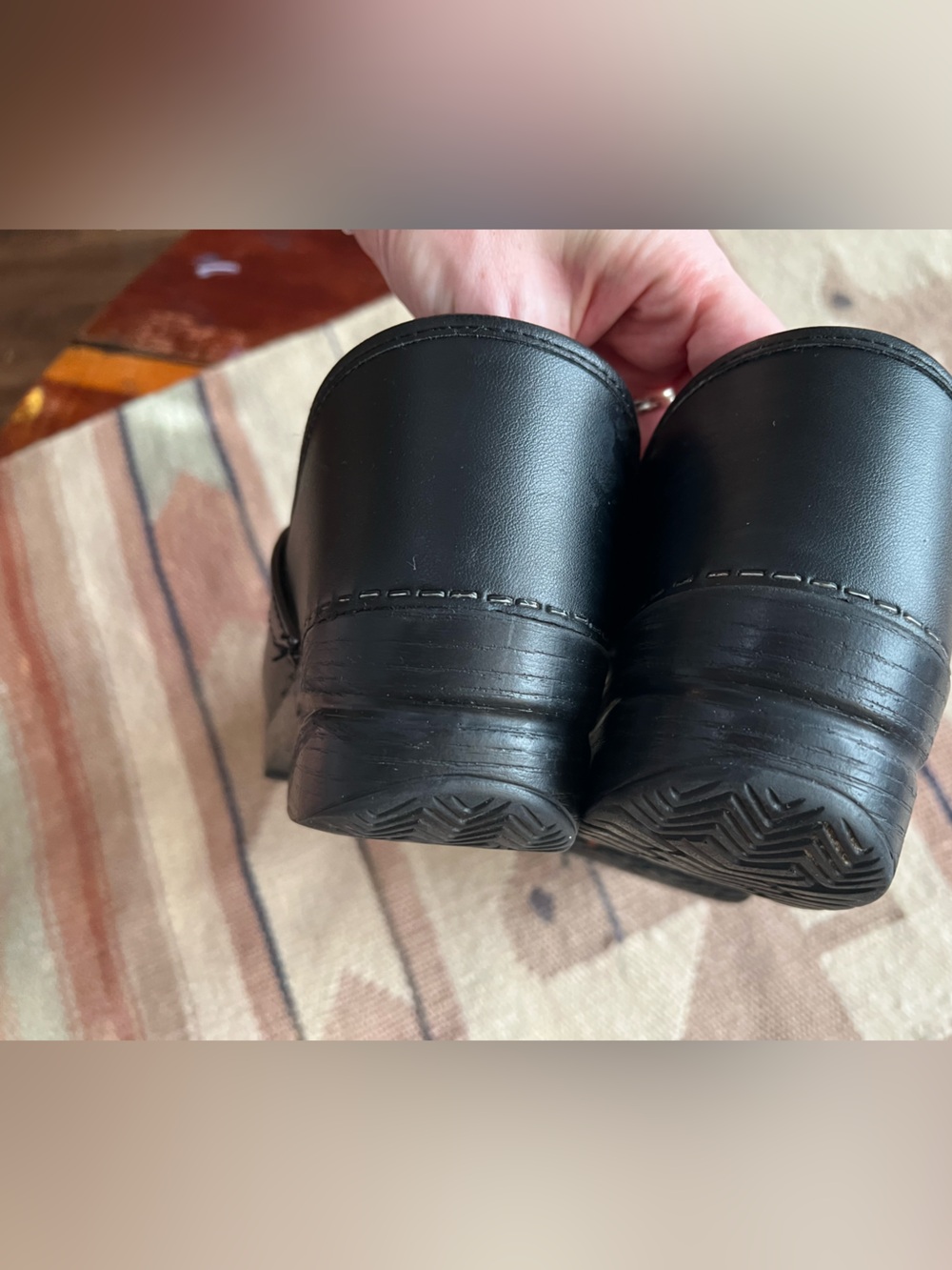 Dansko Black Leather Slip-On Clogs 40 - Picture 10 of 10